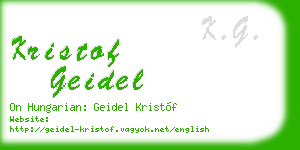 kristof geidel business card